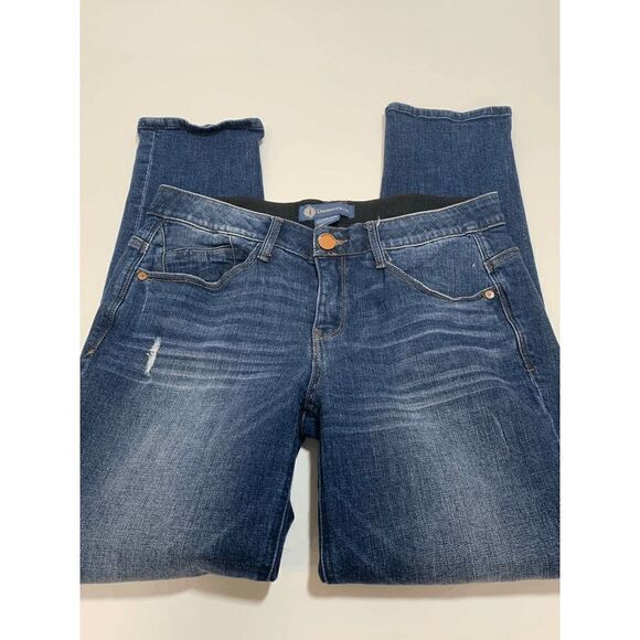 Democracy Womens Denim Jeans Low Rise Distressed Blue Size 6 - Picture 8 of 13